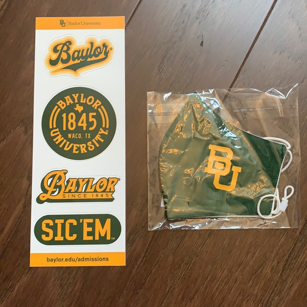 Baylor University Stickers and Mask